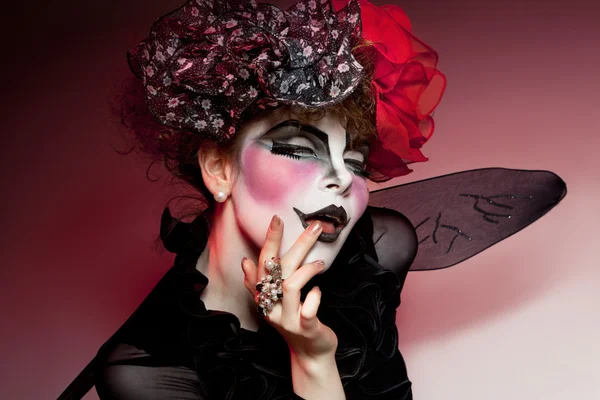 makeup mime. makeup mime. Woman mime with