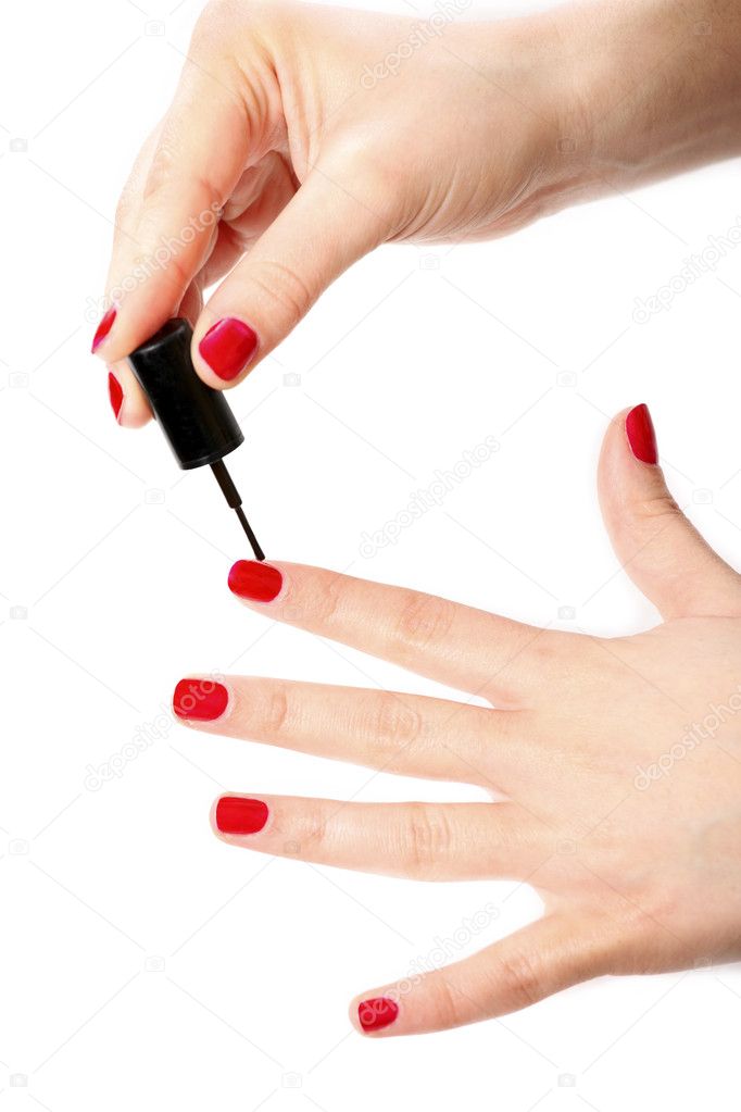 red nail polishes. Red nail polish