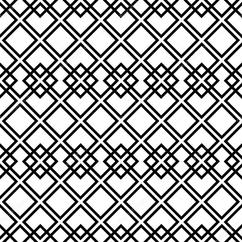 Seamless blackandwhite pattern with square — Stock Vector © volkov