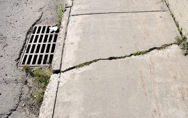 Cracked Urban Sidewalk
