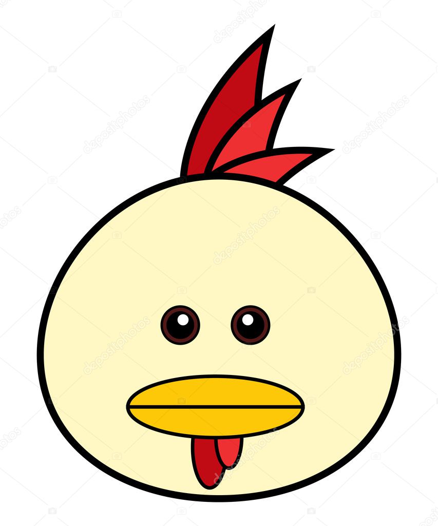 Cartoon Chicken Face