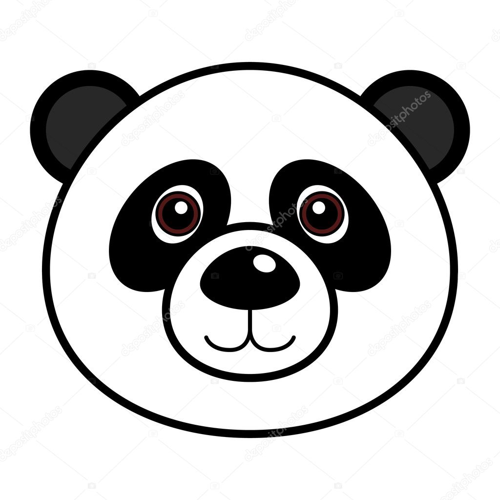 panda face coloring pages - photo #5