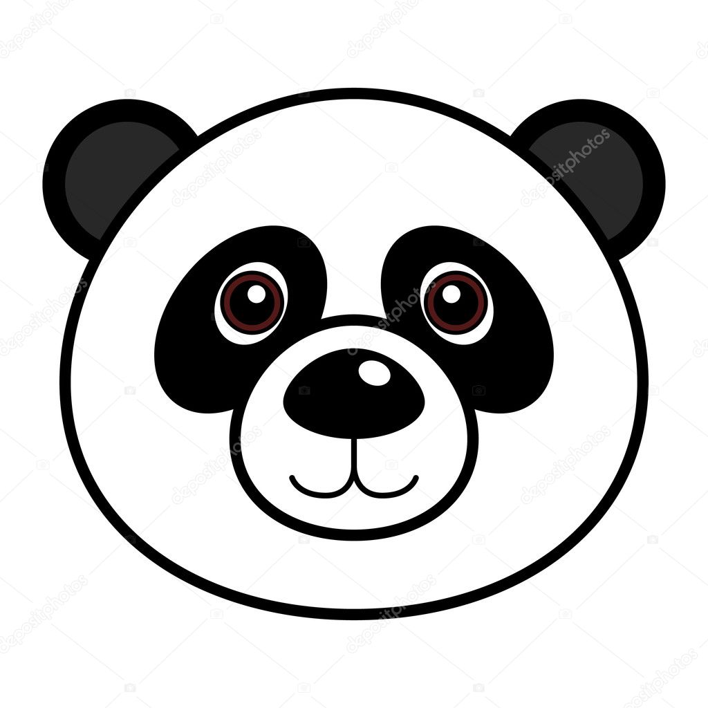 Cara de panda dos desenhos animados imagem vetorial de El4anes© 147885509