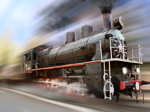 Locomotive in motion blur