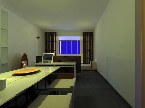 Home interior 3d rendering