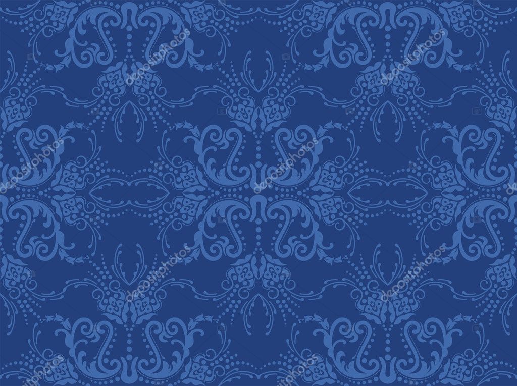 blue floral wallpaper. lue floral wallpaper. Seamless lue floral wallpaper