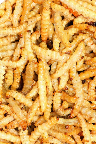 Fry bamboo worms