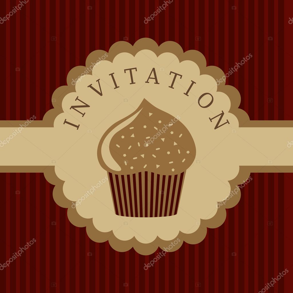 Cupcake invitation background