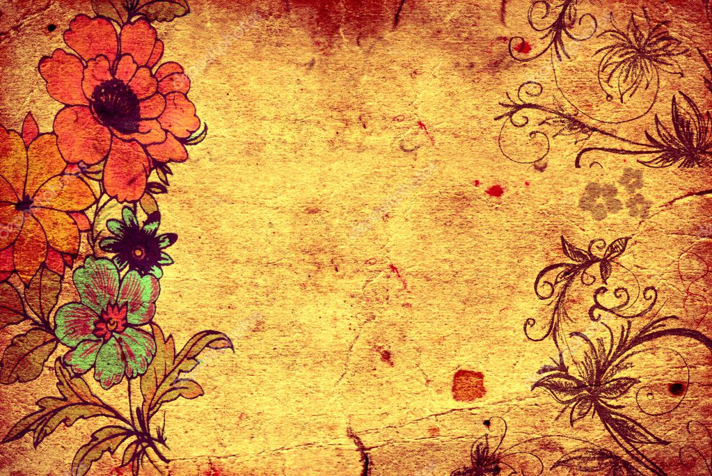 vintage floral wallpapers on Vintage Flower Background   Stock Photo    Brotea Viorel Alin  4157691