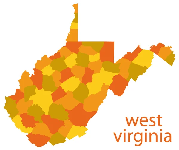 map of west virginia. West virginia vector map