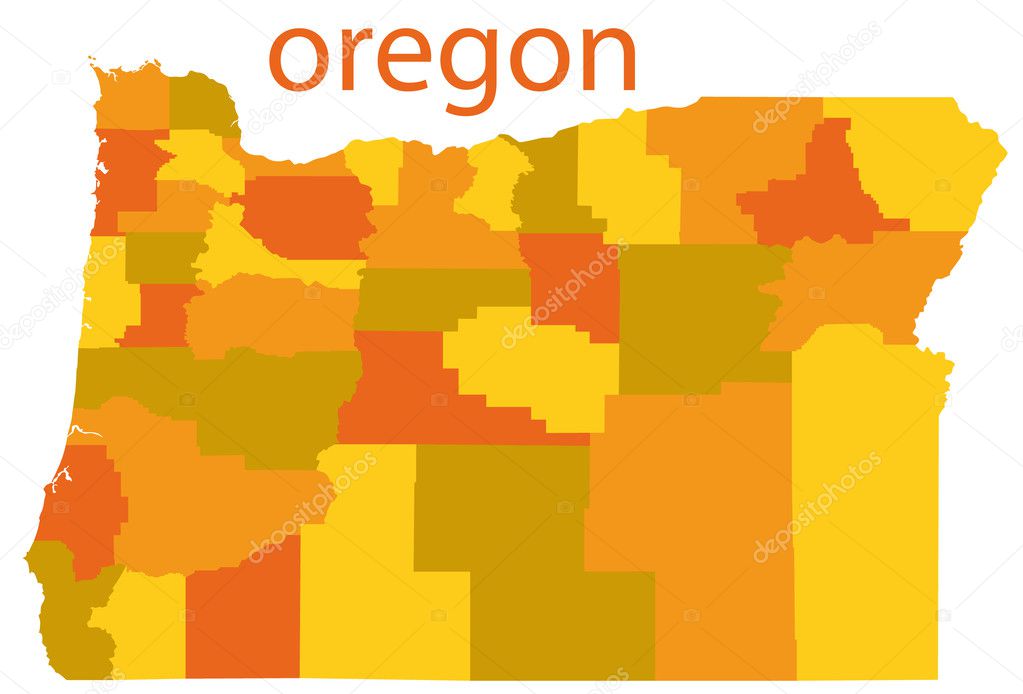 maps of oregon state. Oregon state vector map