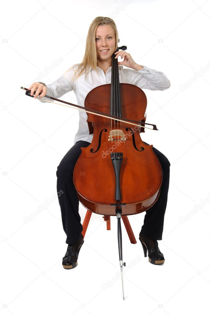 young cellist