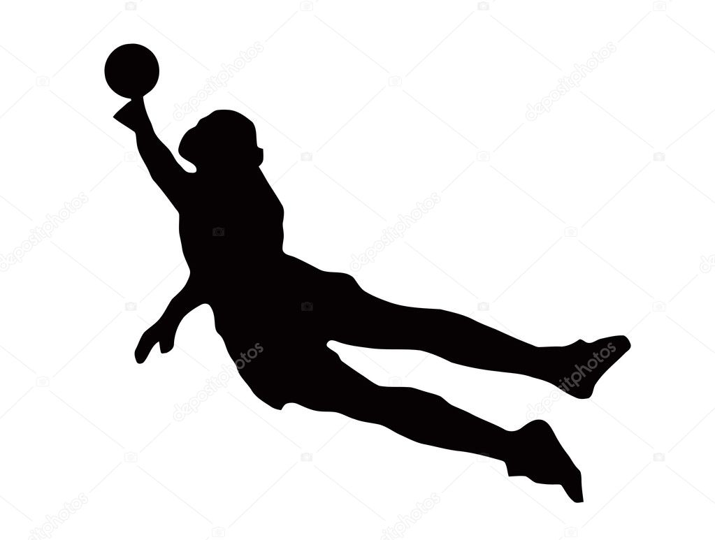 soccer goalie silhouette