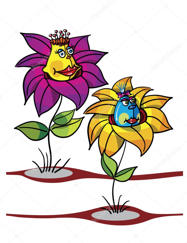 flowers cartoon images