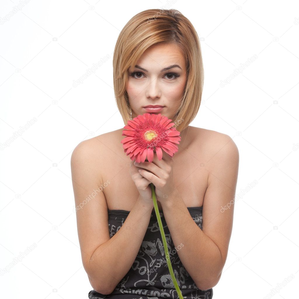 Lady Holding Flower