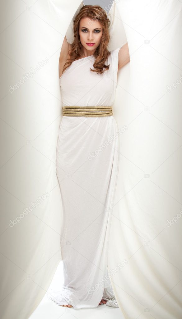 greek white dress