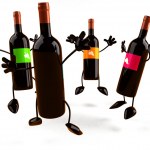 Circle Of 3d Wine Bottle Characters Jumping - Version 2 by.