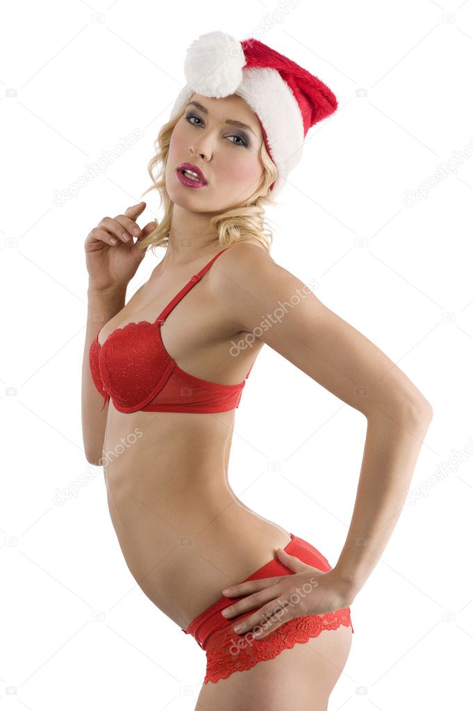 Sexy Santa Claus In Red Lingerie Stock Photo Carlodapino 4702340