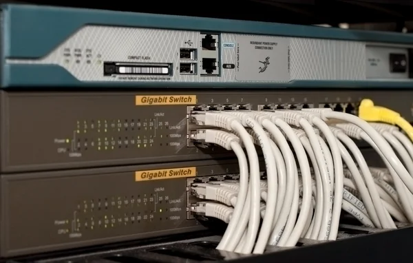Network switch with cables