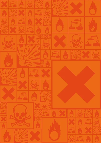A set of hazardous symbols (vector illustration)