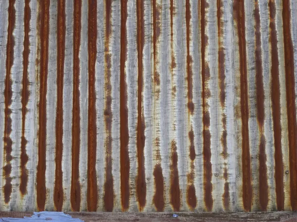 Corrugated iron wall