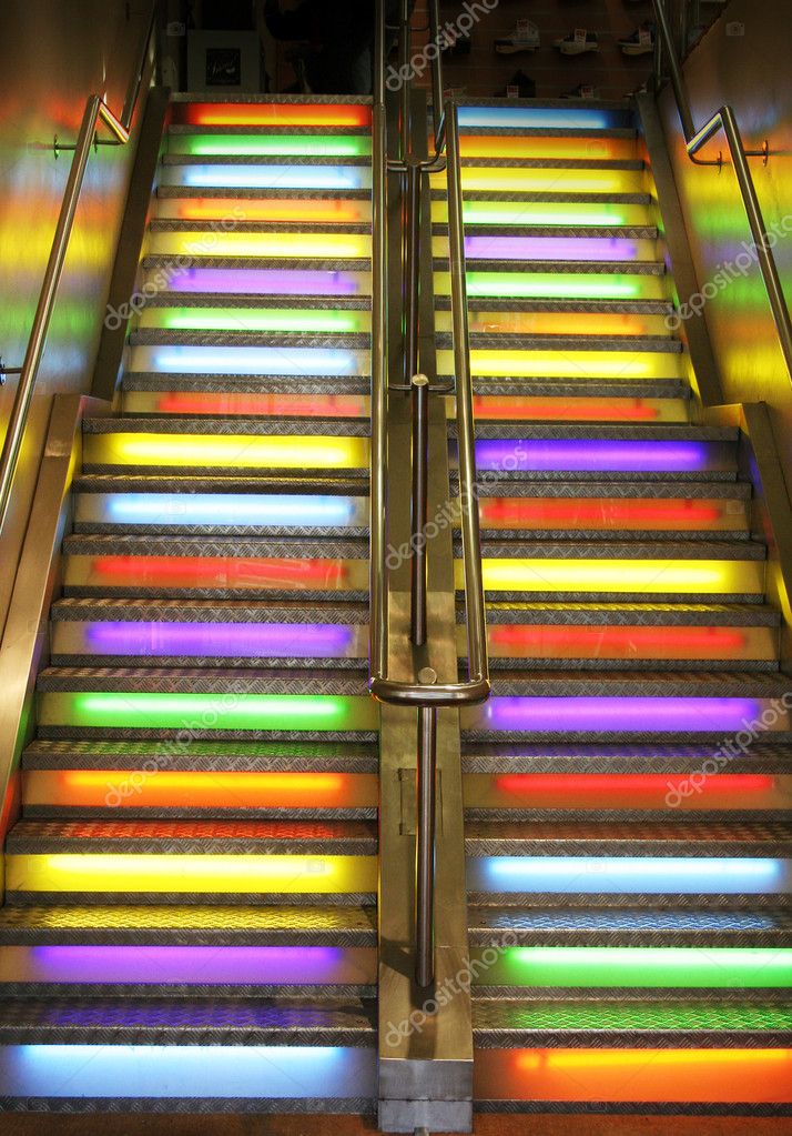 Luce al neon di scale — foto stock © tlorna #4501162 Luci scala