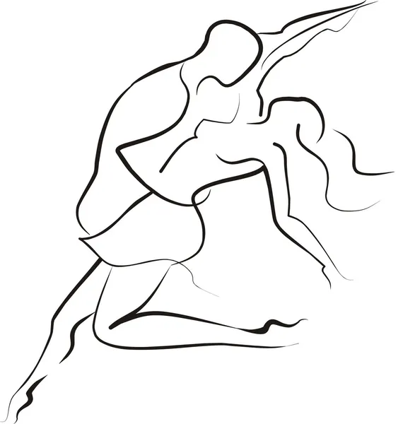 Couple Dancing Outline