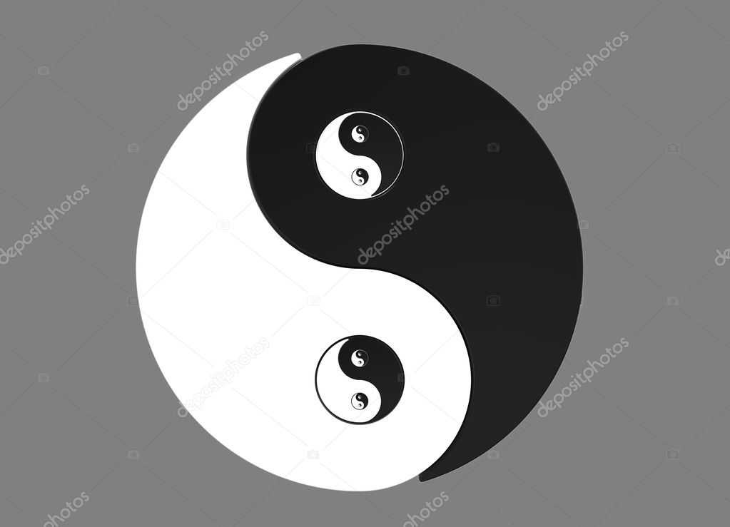 Yang asian symbol isolated