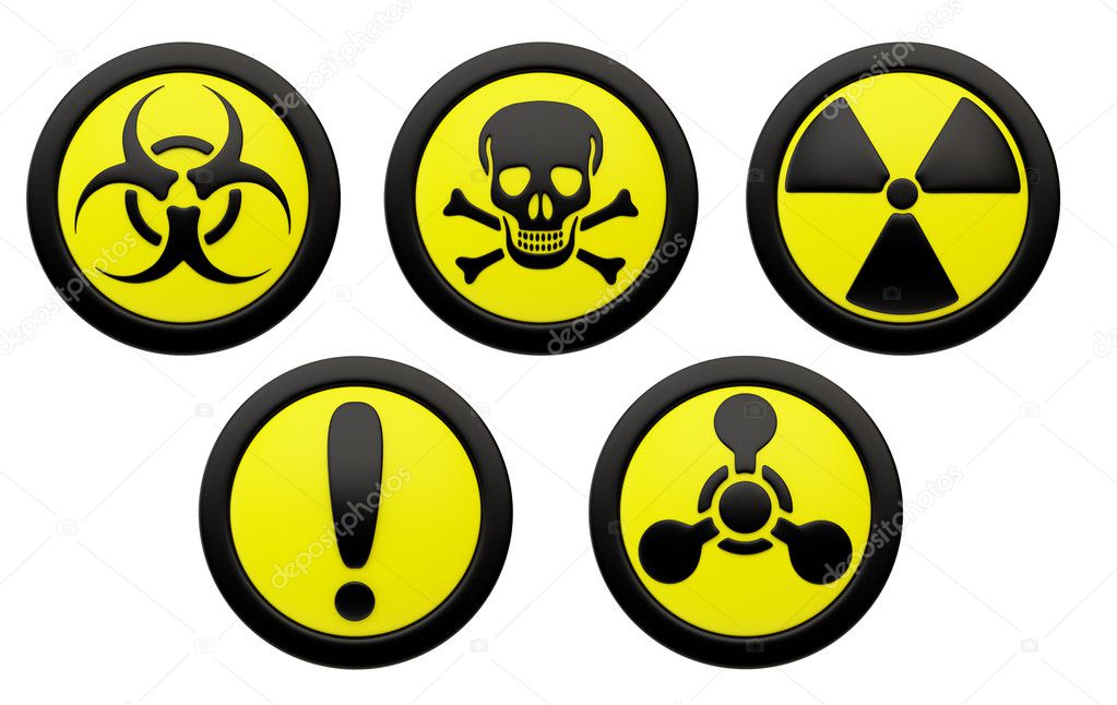 Icons with symbols of hazard. — Stock Photo #5215646