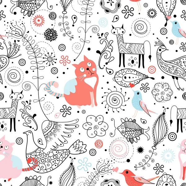 Graphic pattern of animals by tanor - Grafika wektorowa
