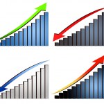 Royalty-Free Stock Photo: Increase decrease graphs