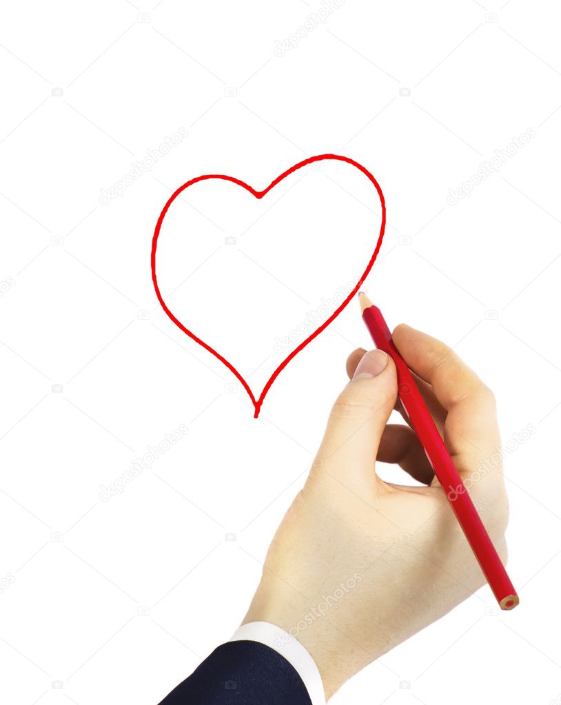 How to draw heart shaped hands