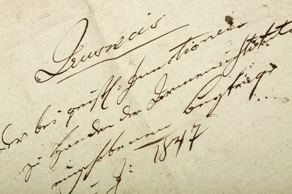 Old hand written letter