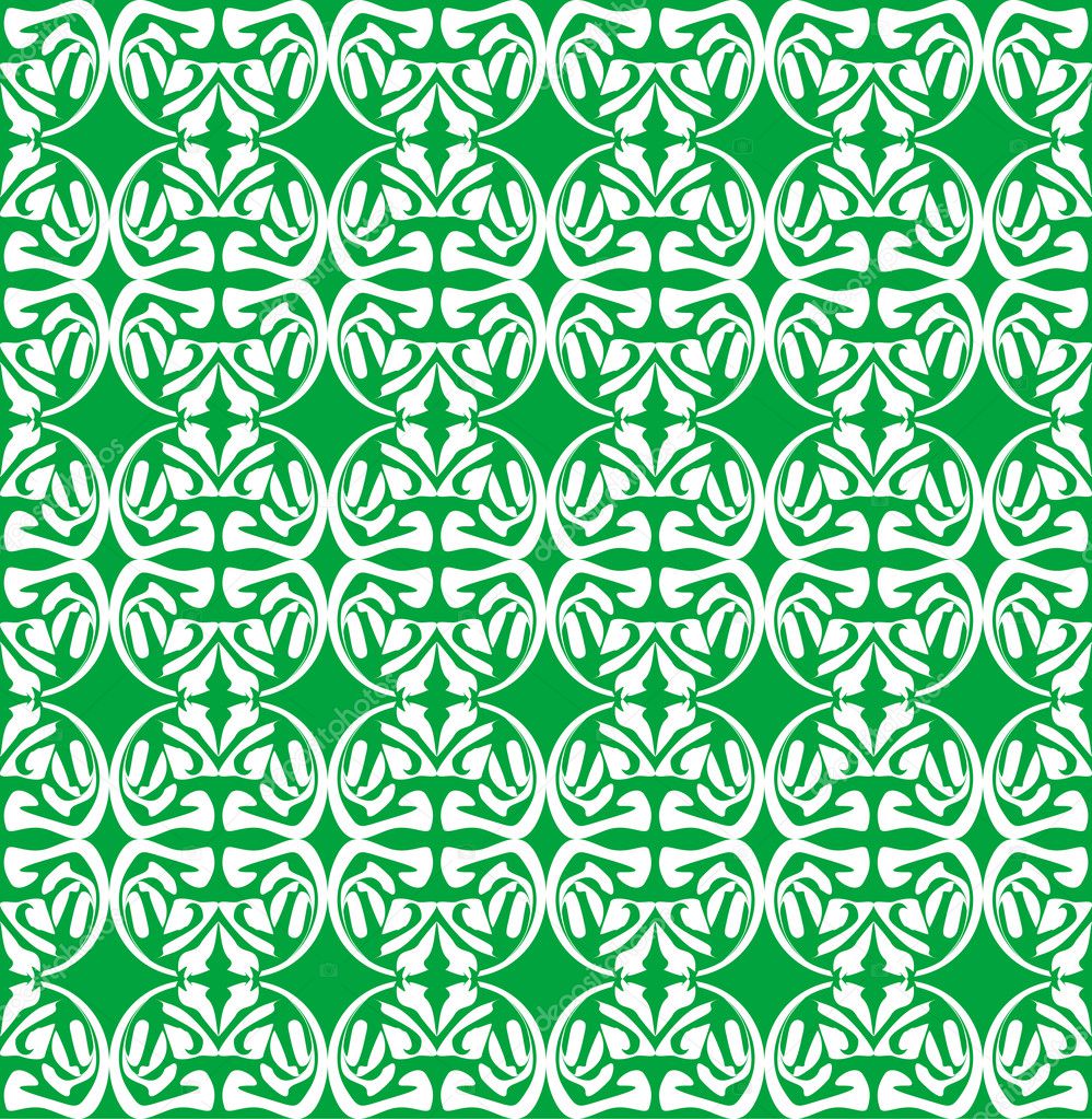 Green Damask Background