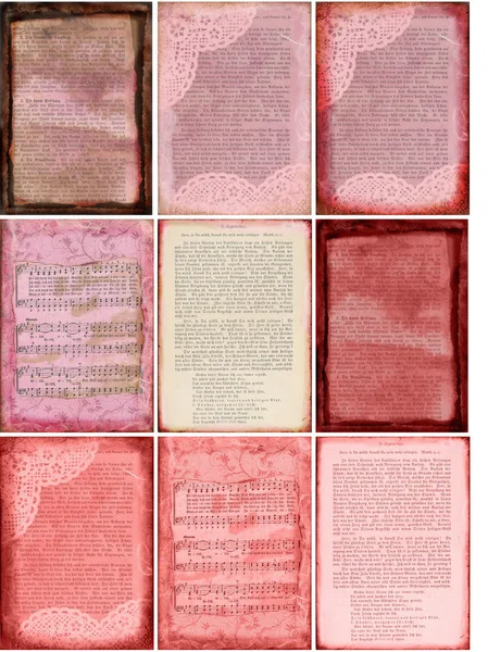 Pink book page backgrounds 9 assorted