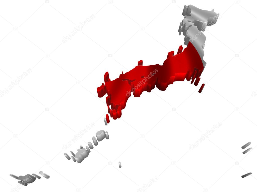 Japan Flag Map
