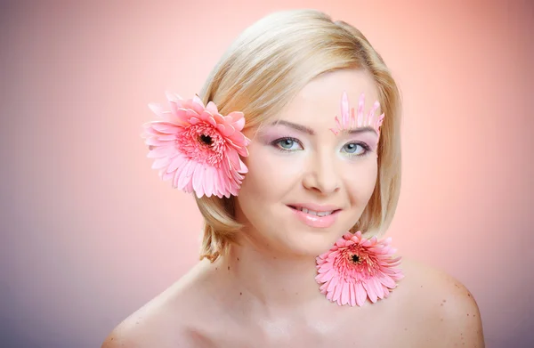 Beautiful young woman with fashion makeup by Maksym Topchii Stock Photo