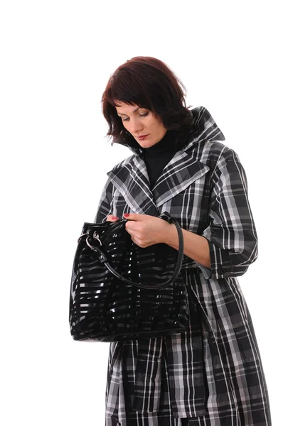 Woman with bag — Stock Photo, Image