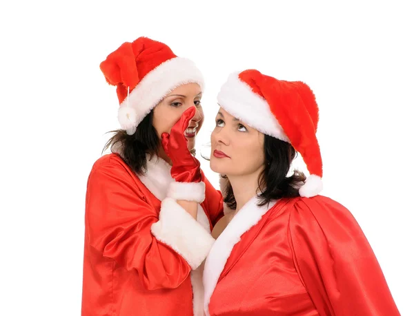 Deux femmes Père Noël — Photo