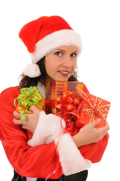 Donna Babbo Natale — Foto Stock