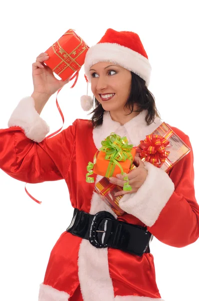 Donna Babbo Natale — Foto Stock