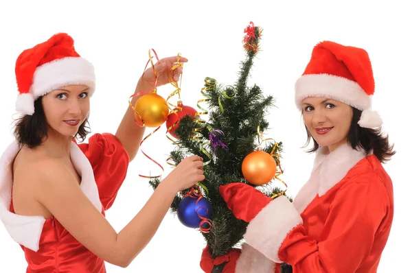 Deux femmes Père Noël — Photo