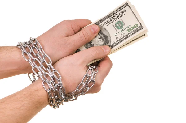 Hands with dollars — Stock Photo, Image