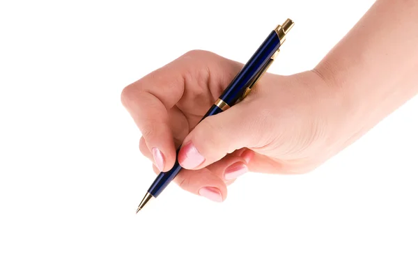 Hand with pen Royalty Free Stock Photos