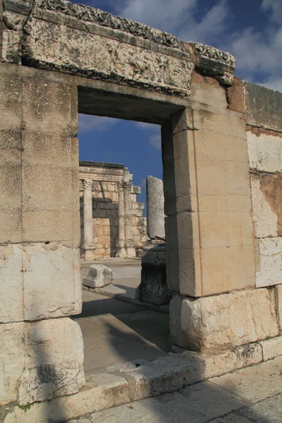 Römische Ruinen in Kapernaum, Israel — Stockfoto