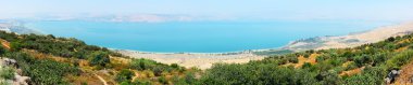 Panorama of Kinneret entirely clipart