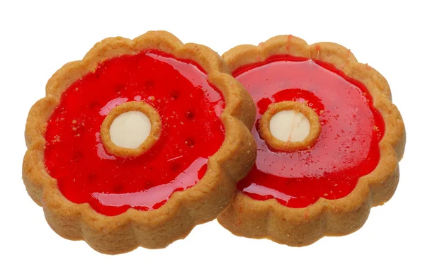 고립 된 빨간 젤리 쿠키 — 스톡 사진