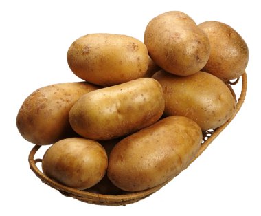 bir sepet içinde izole patates