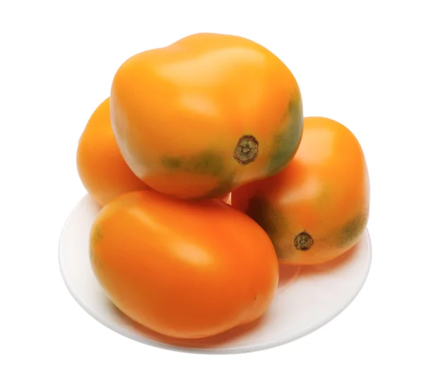 Flerfargede tomater, isolerte – stockfoto
