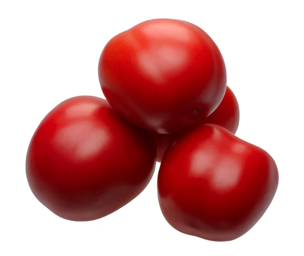 Красные помидоры, изолированные — стоковое фото